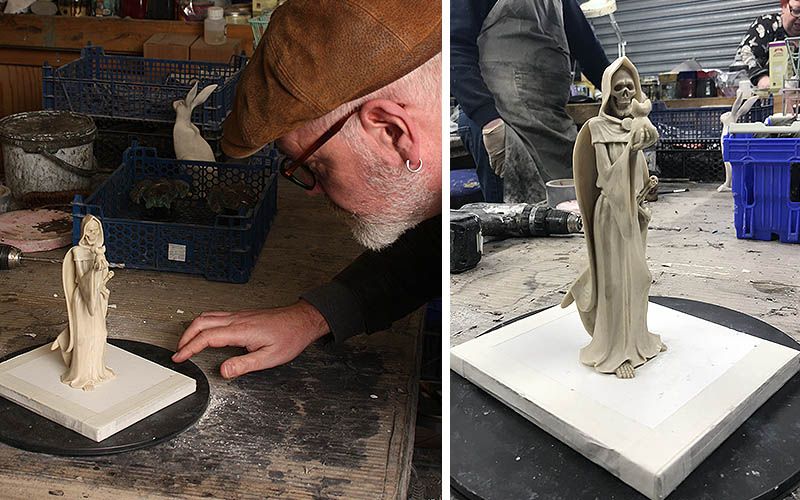 Death With Kitten Figurine, Terry Pratchett's Discworld